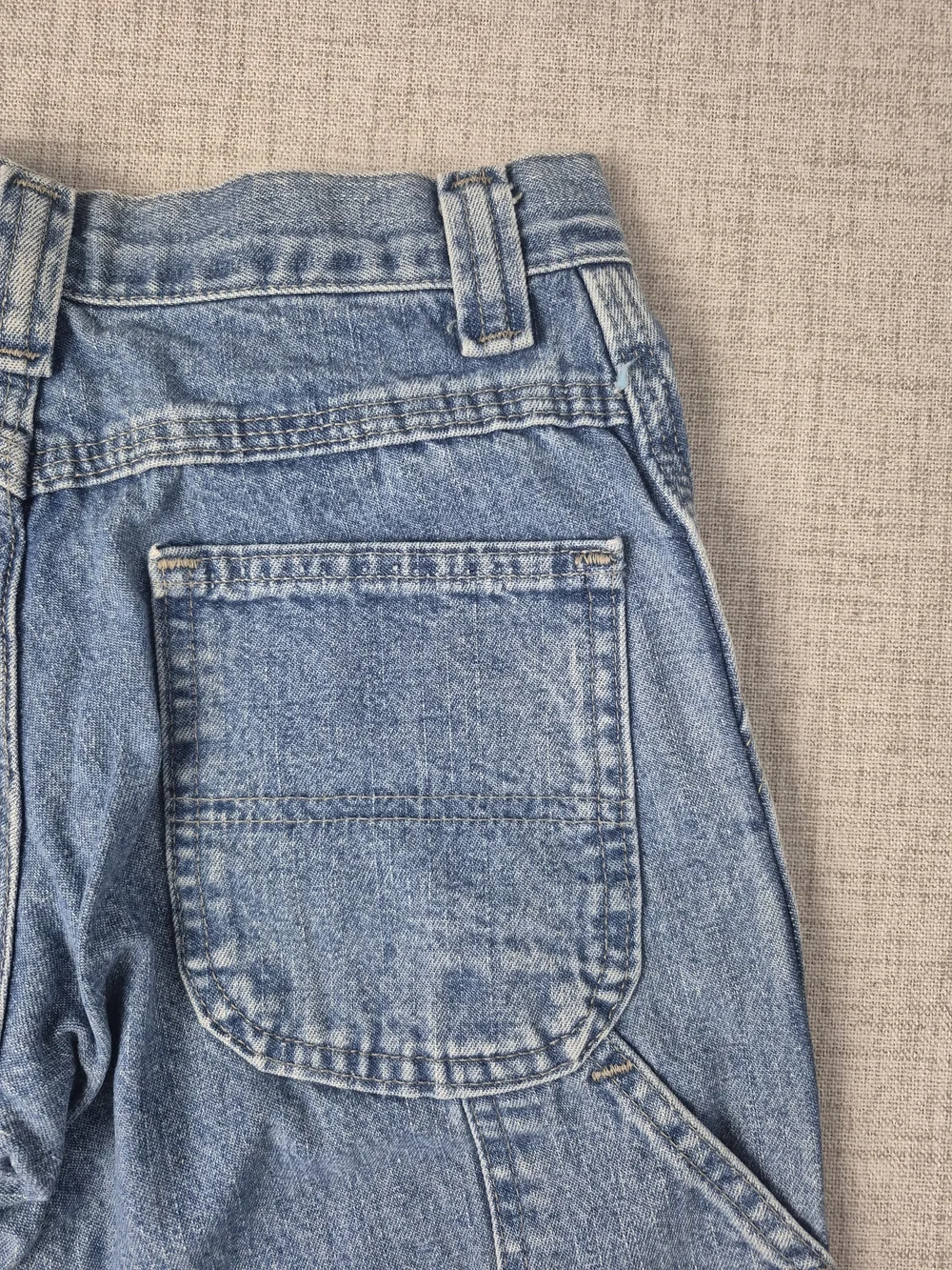 Vintage 90s Wrangler Hero Kids Wide Leg Carpenter Jeans Size 8 Reg